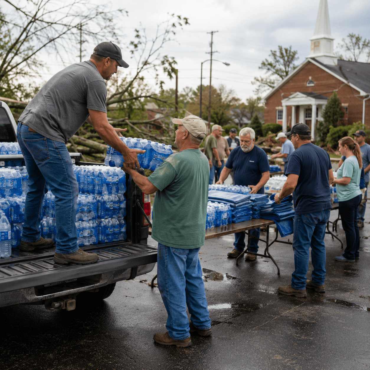 Disaster relief and storm recovery support