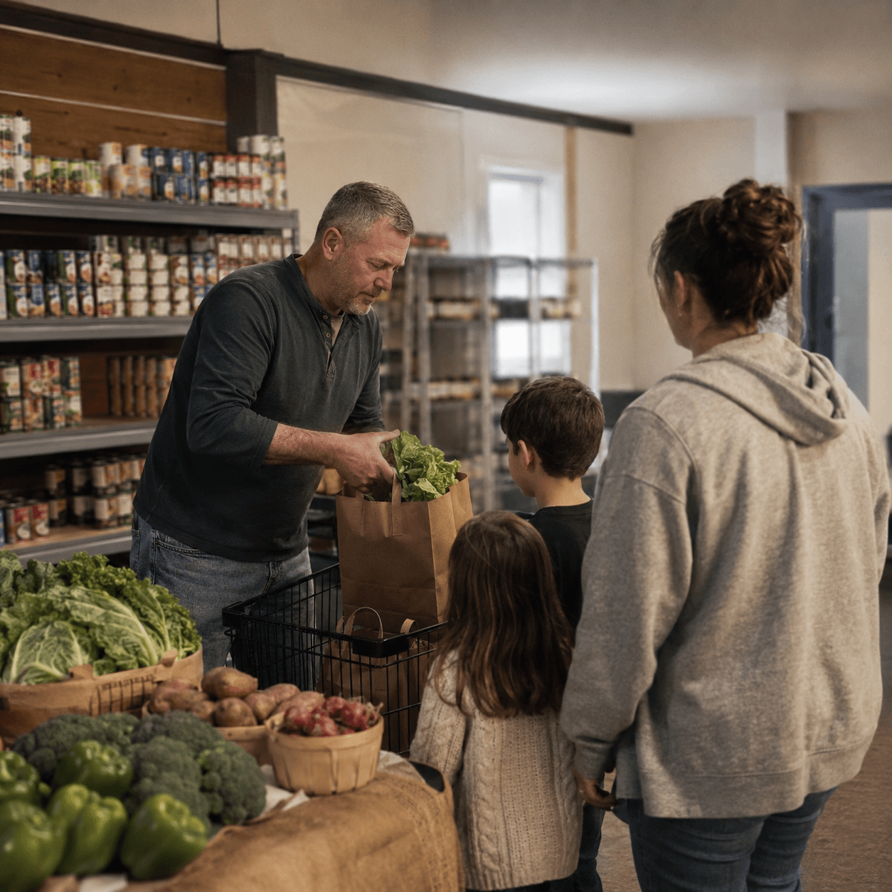 Food pantry and hunger relief support